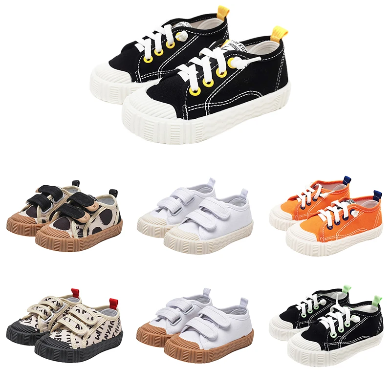 Fashion Girls Children Canvas Shoes Soft-Soled Non-Slip Spring Summer Breathable Boy Kid Sneakers Sport Casual Shoe Multicolour