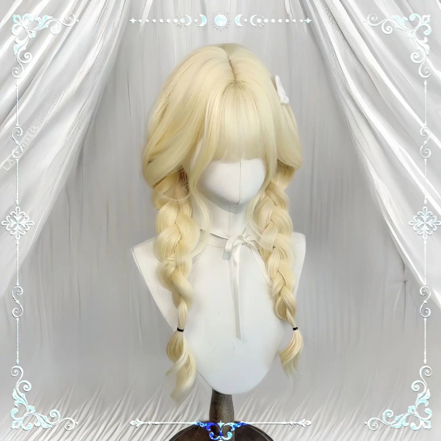 ‌ باروكات لوليتا للنساء - شعر باربي طويل مموج لعام 2025، باروكة دانتيل كاملة، إكسسوارات أزياء تنكرية
