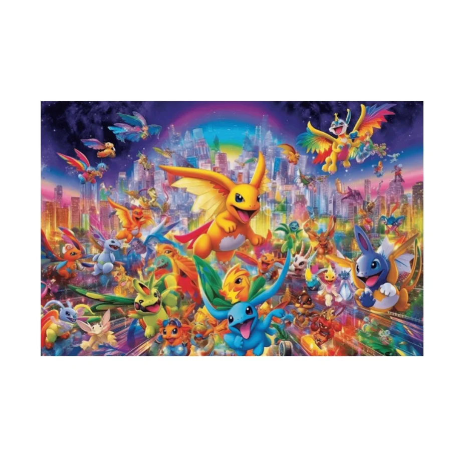 ألغاز شخصيات البوكيمون بيكاتشو كيتي كورومي مجموعة كبيرة من ألغاز الصور المقطوعة الخشبية للبالغين والأطفال لعبة صعوبة عالية