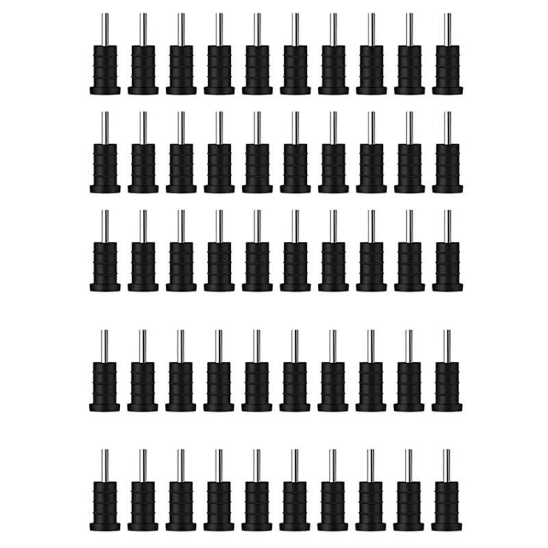 A64I 50PCS Silicone Dust Plug for 3.5mm Audio Jack Includes Card Pin, Essential
