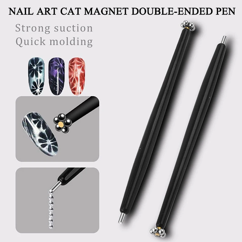 1pc penna di aspirazione magnetica per perline in acciaio magnete per gatti multifunzionale bastone magnete per gatti gel UV smalto manicure strumenti per nail art