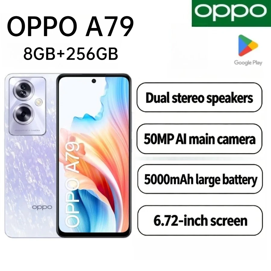 2026 Latest Model OPPO A79 5G Global Unlocked Smartphone, 8GB+256GB Storage, 6.72'' 90Hz Screen, 50MP AI Camera, 5000mAh Battery