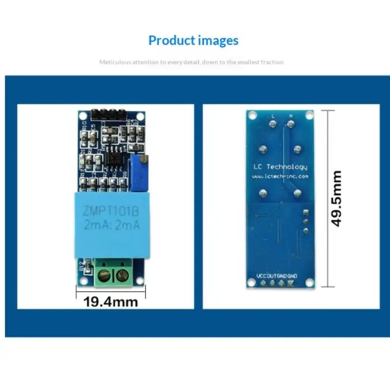 ZMPT101B Voltage Transformer Module Single Phase AC Active Output Sensor for Student Electronics Experiment Circuit Training Us