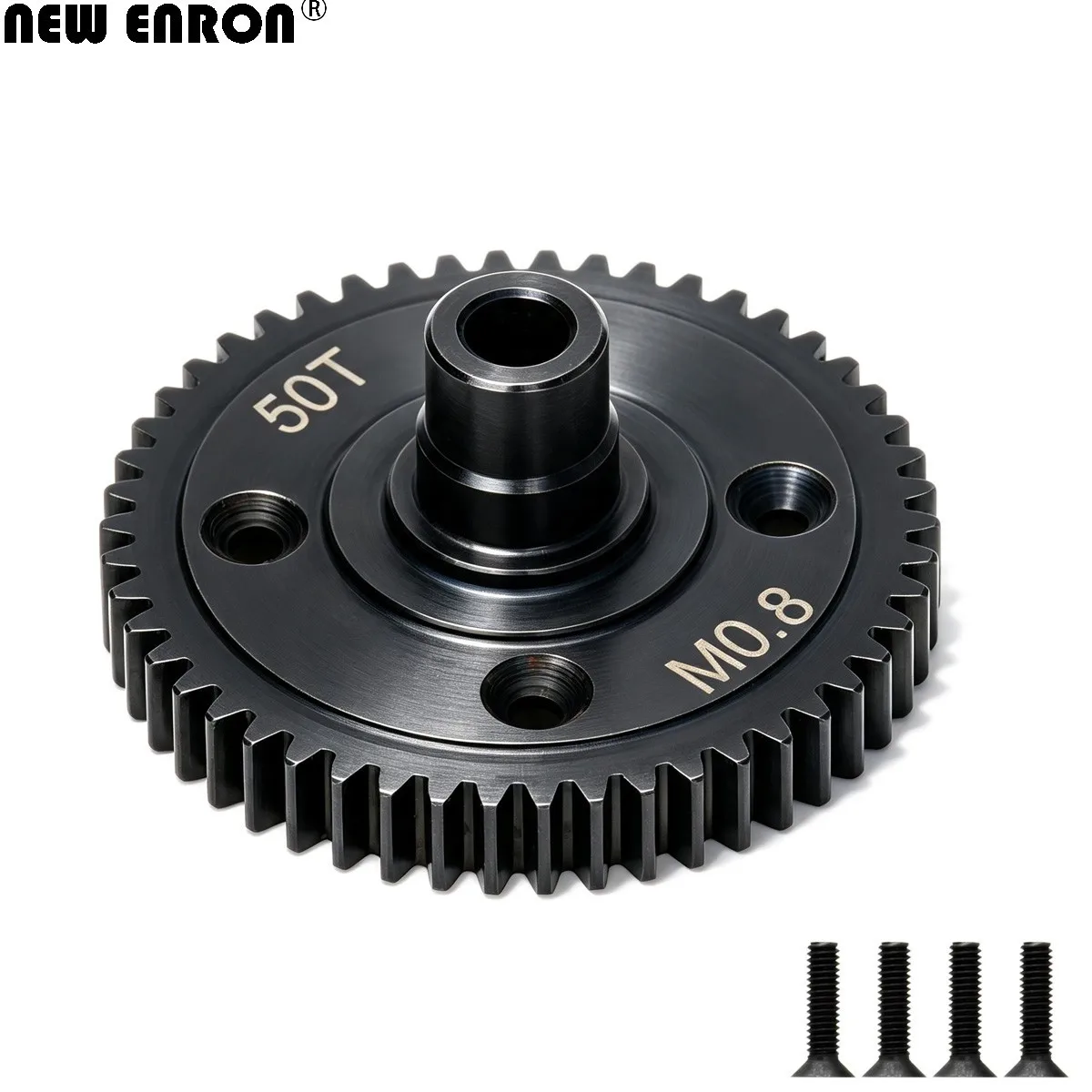 Steel Spur Gear 50T M0.8 6842X for 1/10 Traxxas Hoss Stampede Slash Rustler Ford Fiesta ST Rally VXL F-150 Raptor-R 4x4 VXL