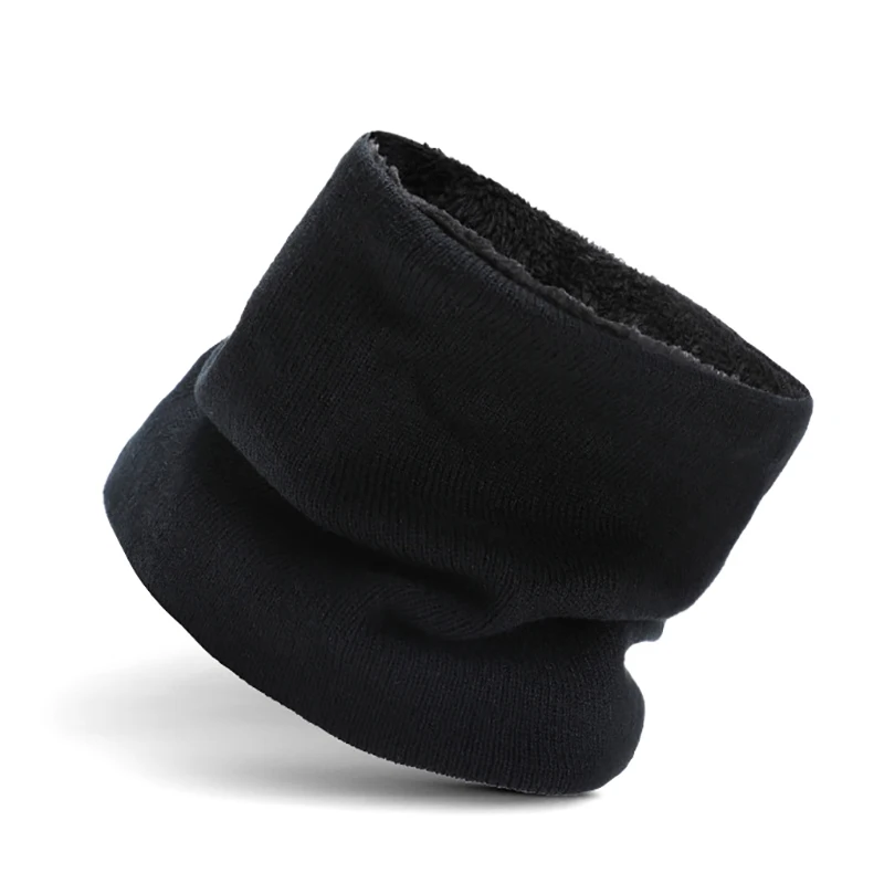 Chapéu de inverno masculino e cachecol luvas conjunto macio quente homem gorro de malha bonnets velo pescoço mais quente cachecol touchscreen luvas conjunto