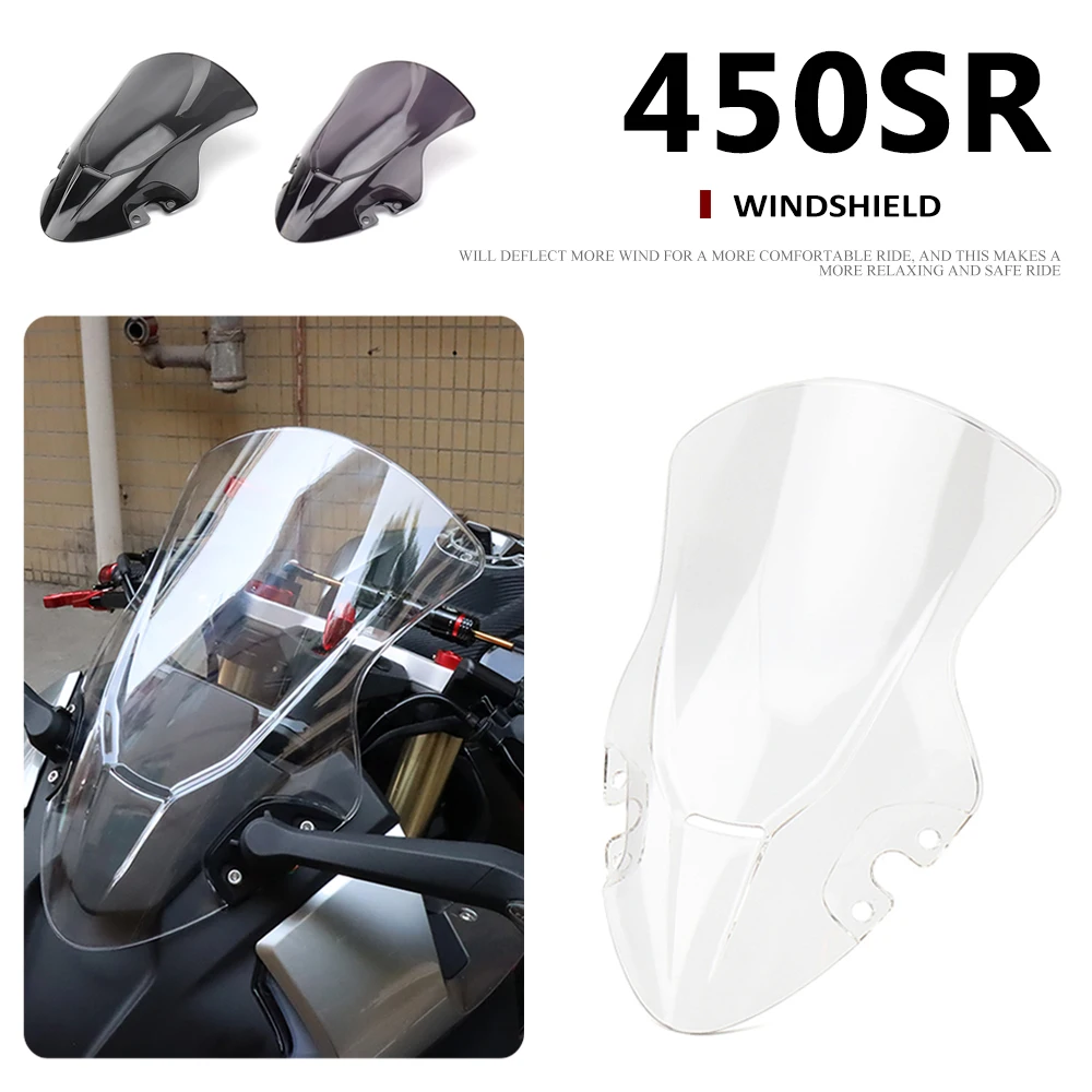 

Motorcycle Windscreen Windshield Covers Screen Lens Deflector For CFMOTO 450SR 450sr 450 SR 2025 2024 2023 2022