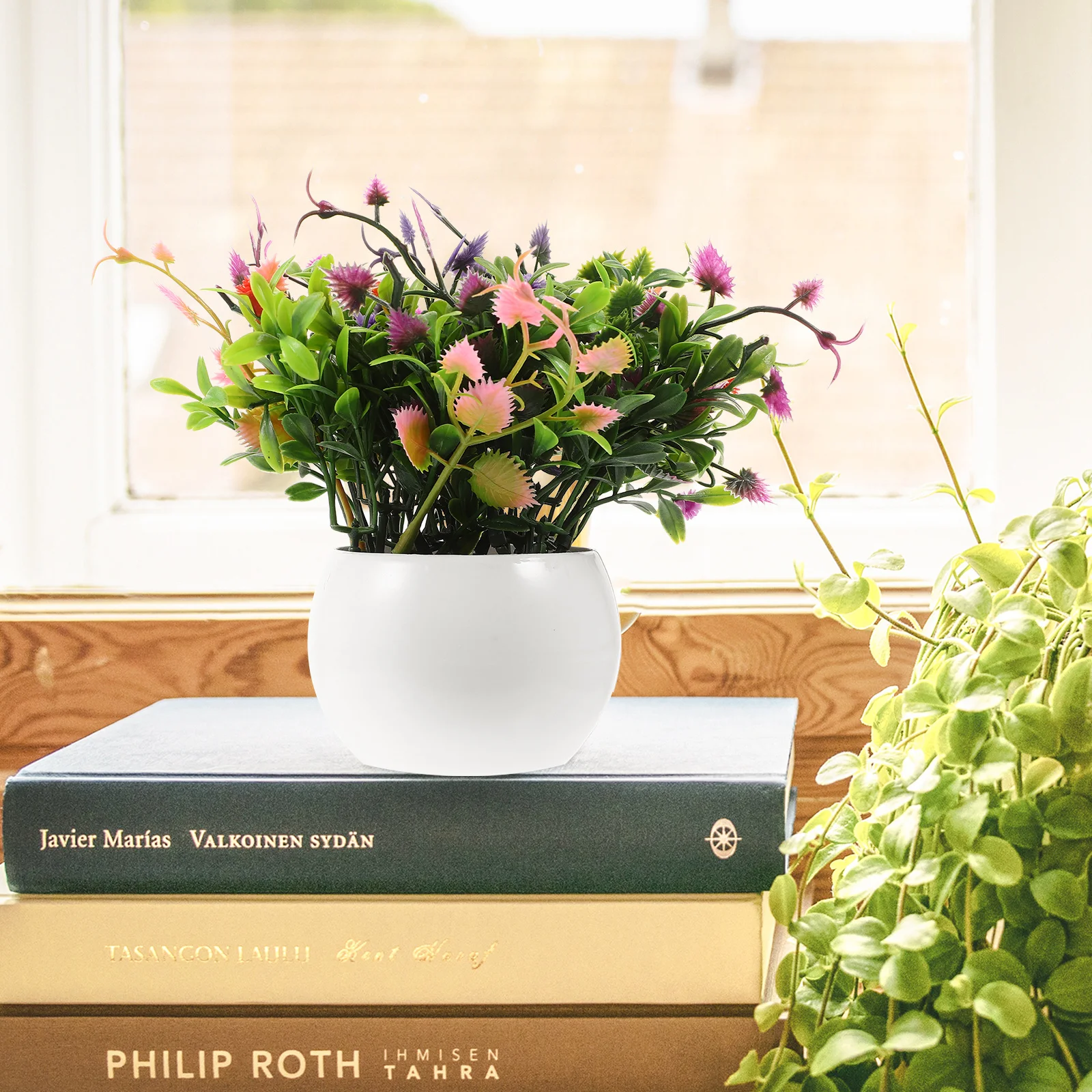 

Realistic Artificial Decorative Fake Ornament For Home Office Desktop Lifelike Plastic Flower Faux Potted Small Artificial Plant