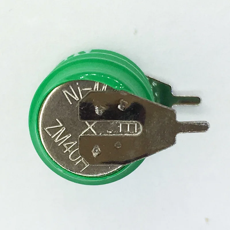 1PCS/LOT NI-MH 3.6V 40mAh With Pins Button Cell Rechargable Battery For Clock.