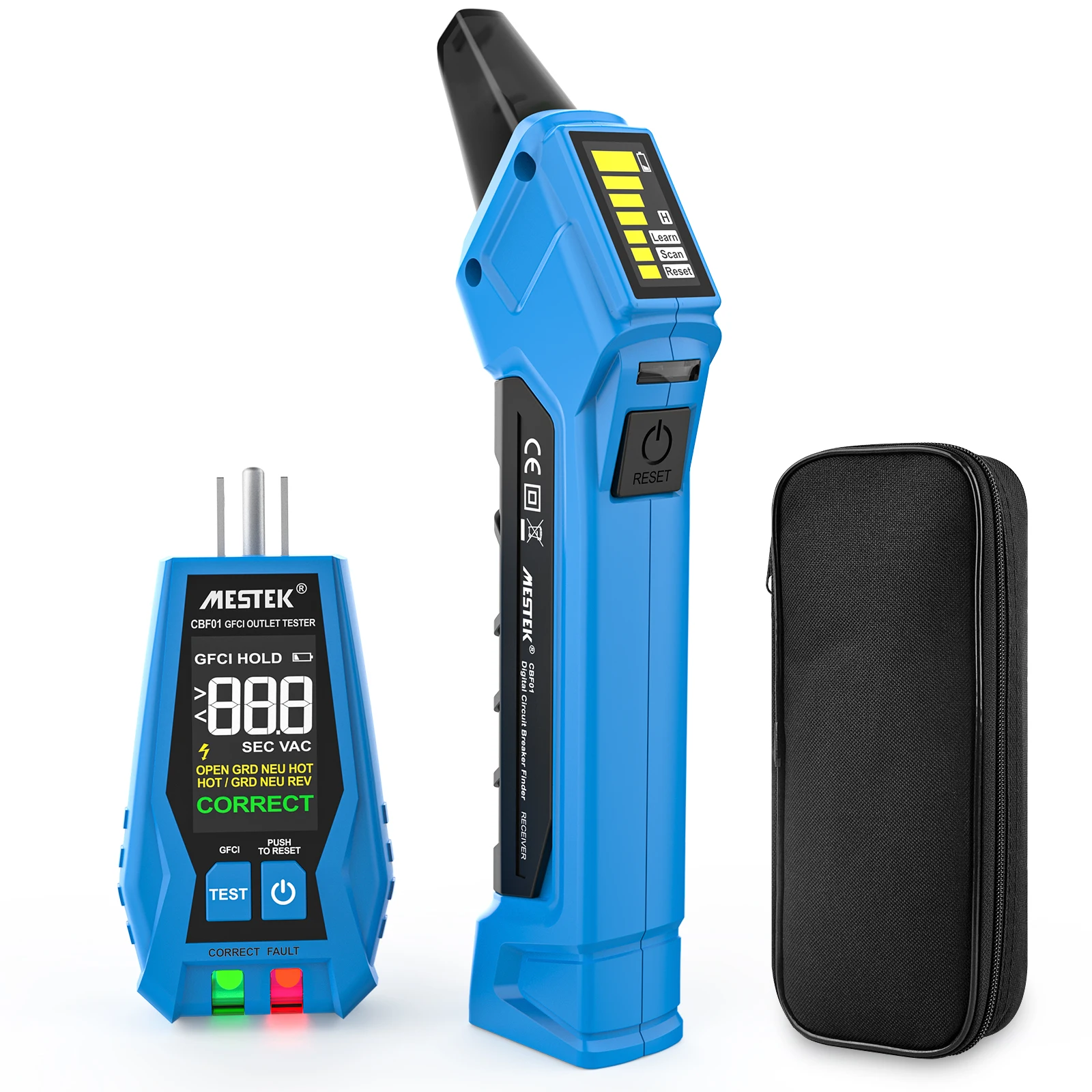 

2025 Digital Circuit Breaker Finder with Digital Receiver and GFCI Circuit Tester