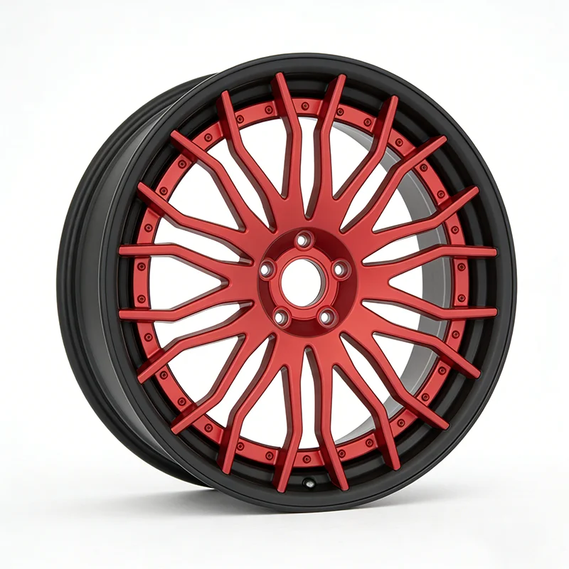 16-20 Inch 2-Piece Custom Carbon Fiber Forged Wheel Rims 5x112-5x127 Black Candy Red High Quality Modified Wheels