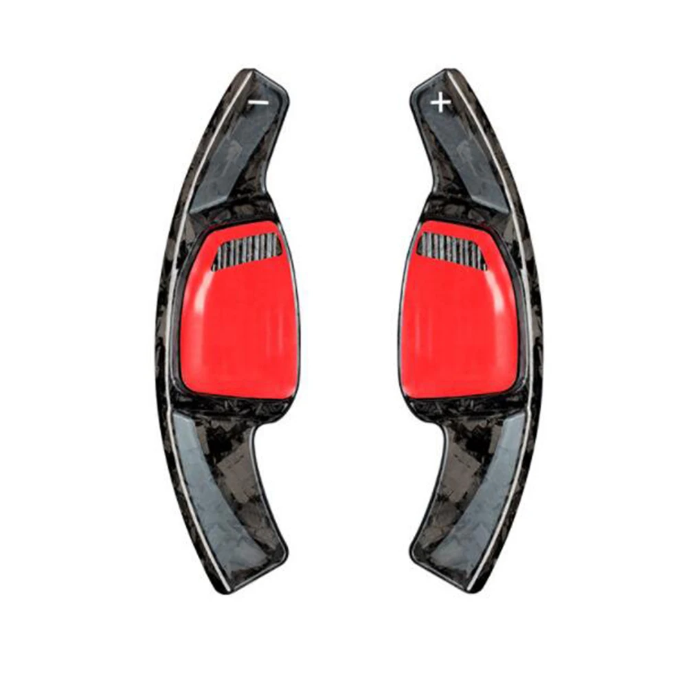 

2Pcs Real Carbon Fiber Car Steering Wheel Shift Paddle For Audi RS5 RS6 2021 Paddle Shifter Extension