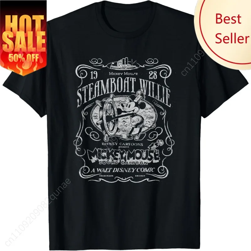 

Disney 100 Mickey Mouse Steamboat Willie Poster Homage D100 T-Shirt