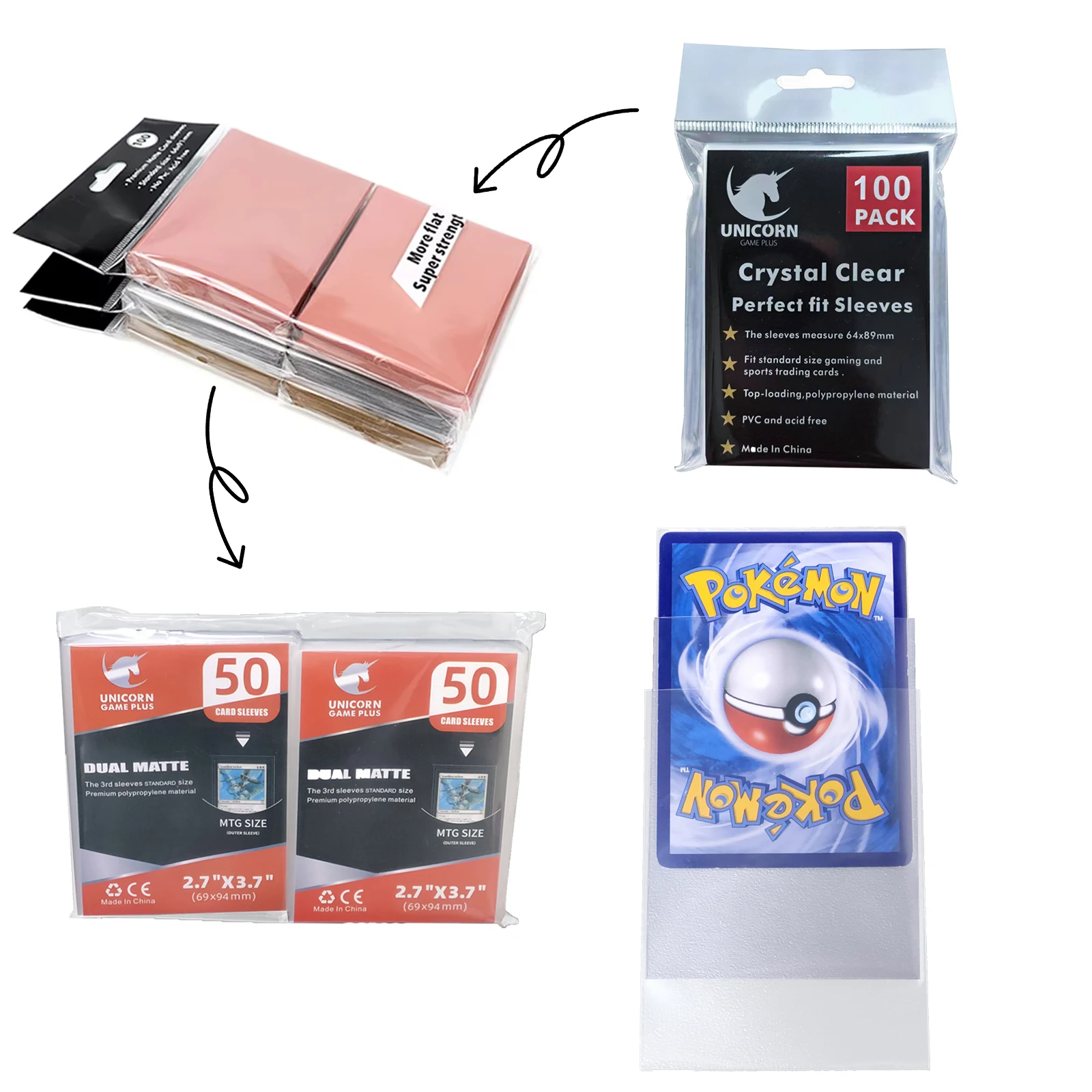Competition Level Card Sleeves Three Layers of Protection Inner Sleeve Ideal for Double Sleeving Perfect Fit Sleeves for MTG TCG