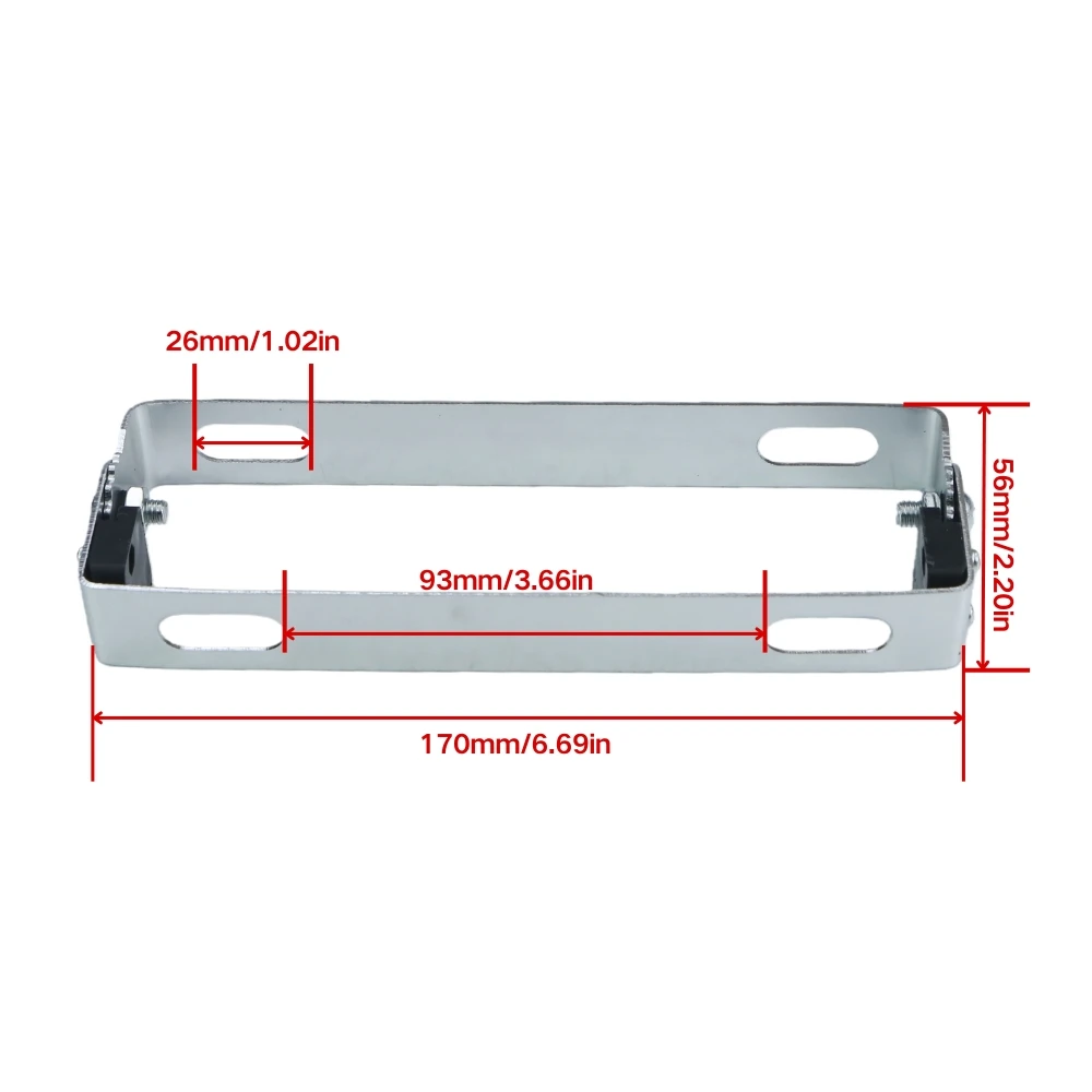 Universal 1PC License Plate Bracket Adjustable Motorcycle Retrofit License Plate Frame