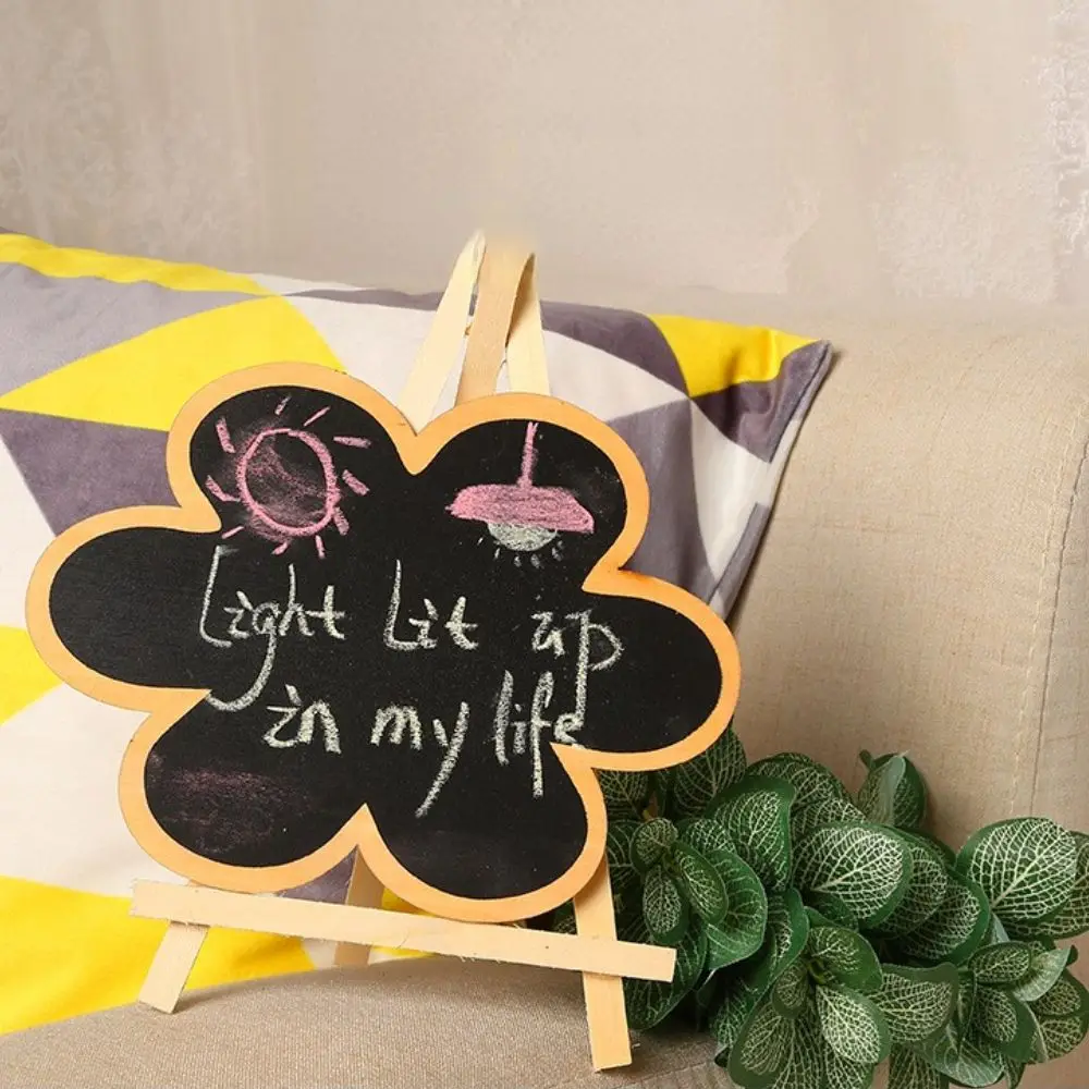 Mini Chalkboard With Display Stand Small Blackboard Children Wooden Wipeable Easel To do List Reminder Board Kids Gifts