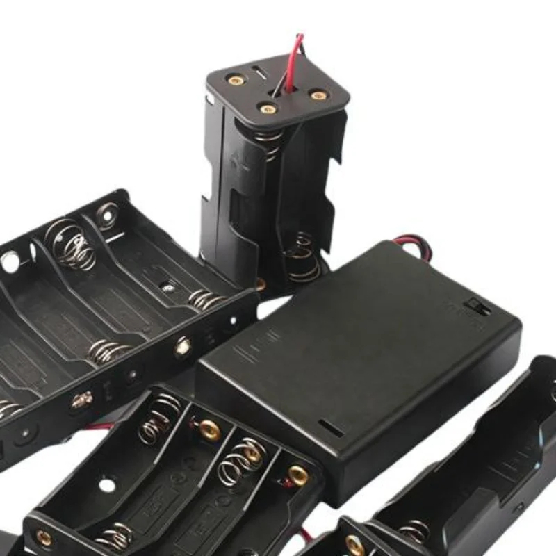 1/3Pcs 1-8 Slots AA Battery Box caja baterías AA коробка для батареек AA With Switch & Cover Standard Holder Electronic Devices