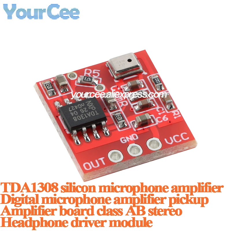 5pcs/1pc AD828 Single Power Supply TDA1308 Class AB Stereo Headphone Driver Module Front Audio Amplifier Board