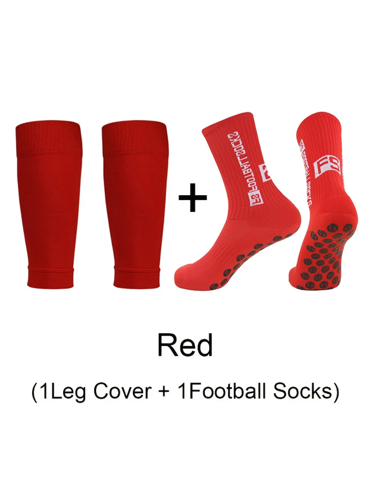 AliExpress OLOEYER 2 Pairs Set Non Slip Football Socks and Knee Pads Calf Sleeves Men Women Breathable Running Soccer Cycling Sports Socks
