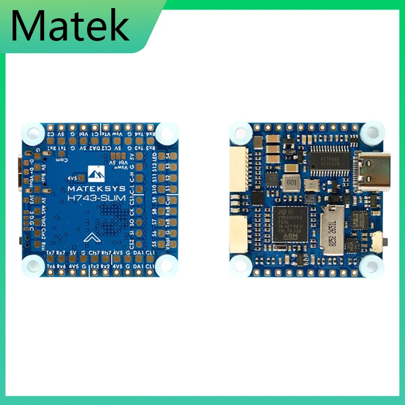 

SkyCityFPV Matek H743-SLIM V3 F7 Контроллер полета Встроенный датчик тока без тока Baro Blackbox OSD 2-8S RC Гоночный дрон Самолет