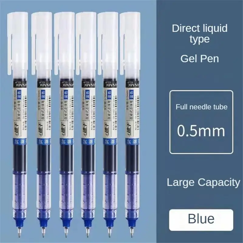 1/3/5pcs Exam Signature Ballpoint Pen 0.5mm Blue Ink High Capacity Gel Pens For Writing School Office Stationery Supplies