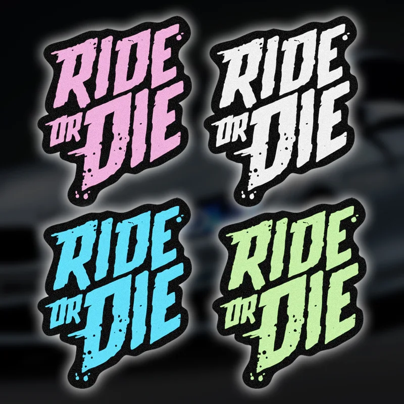 

RIDE OR DIE Bike Stickers Bicycle Top Tube Waterproof Vinyl Decals for MTB Bicycle Decorative Motorcycle Accessories 1pcs