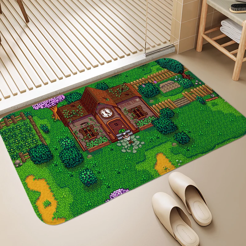 Bathroom Rug S-Stardew V-Valley Mat for Hallway Funny Doormat Kitchen Accessories House Interior Entrance Mat Living Room Carpet