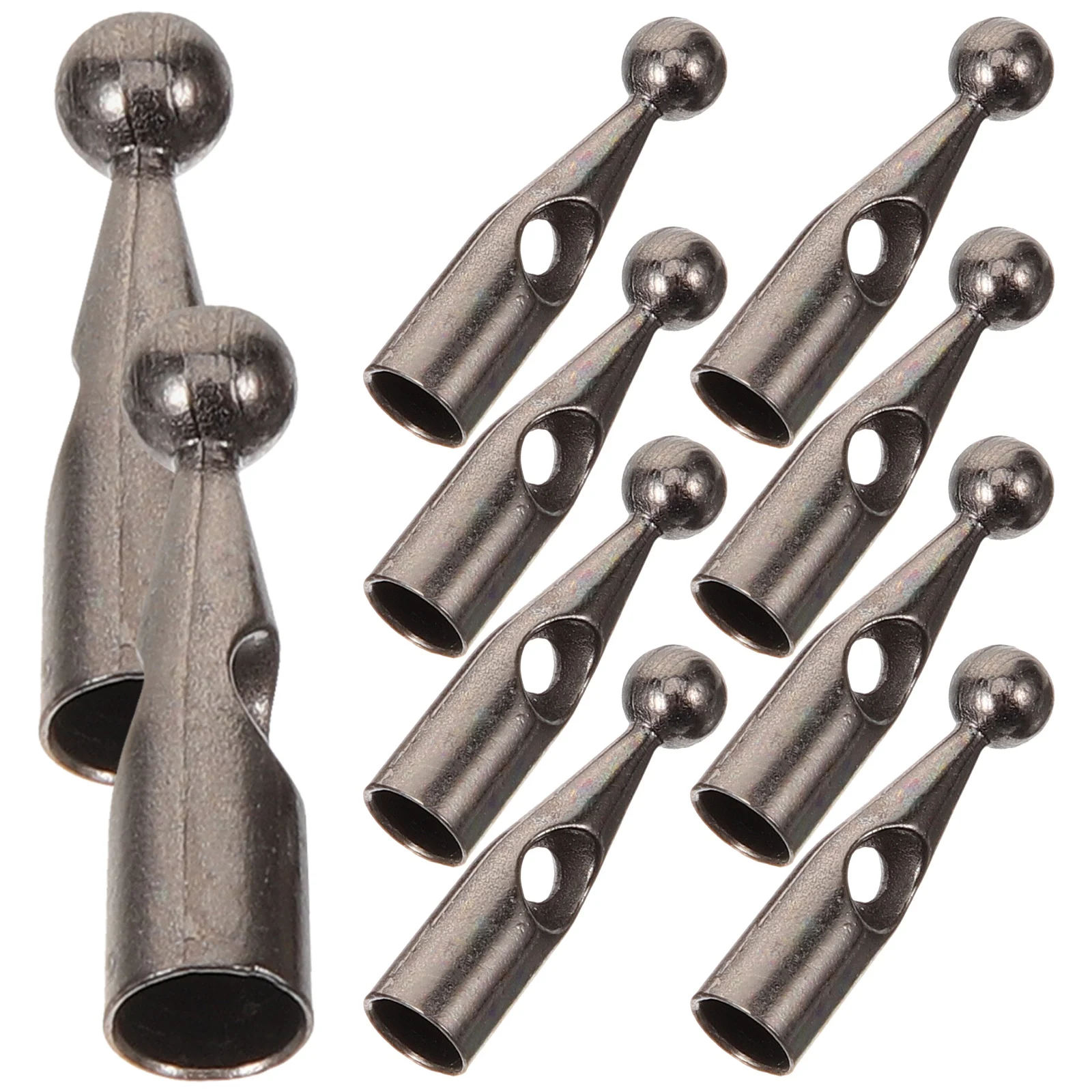 10 Pcs Umbrella Accessories Rain Bone Covers Parts Tail Bead Repairing Beads Metal Sturdy