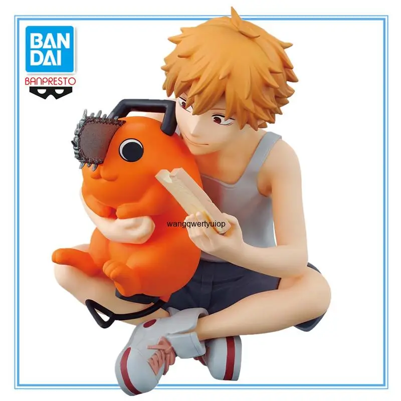 In Stock Original Genuine BANDAI Banpresto Chainsaw Man 12cm Denji Anime Figurine PVC Statue Collectible Model Doll Toy Gift