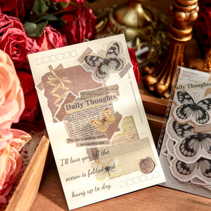 Mr. Paper 2Style 30Pcs/bag Creative Small Size Sticker Pack DIY Handbook Material Decoration Scrapbook Album Notebook Calendar