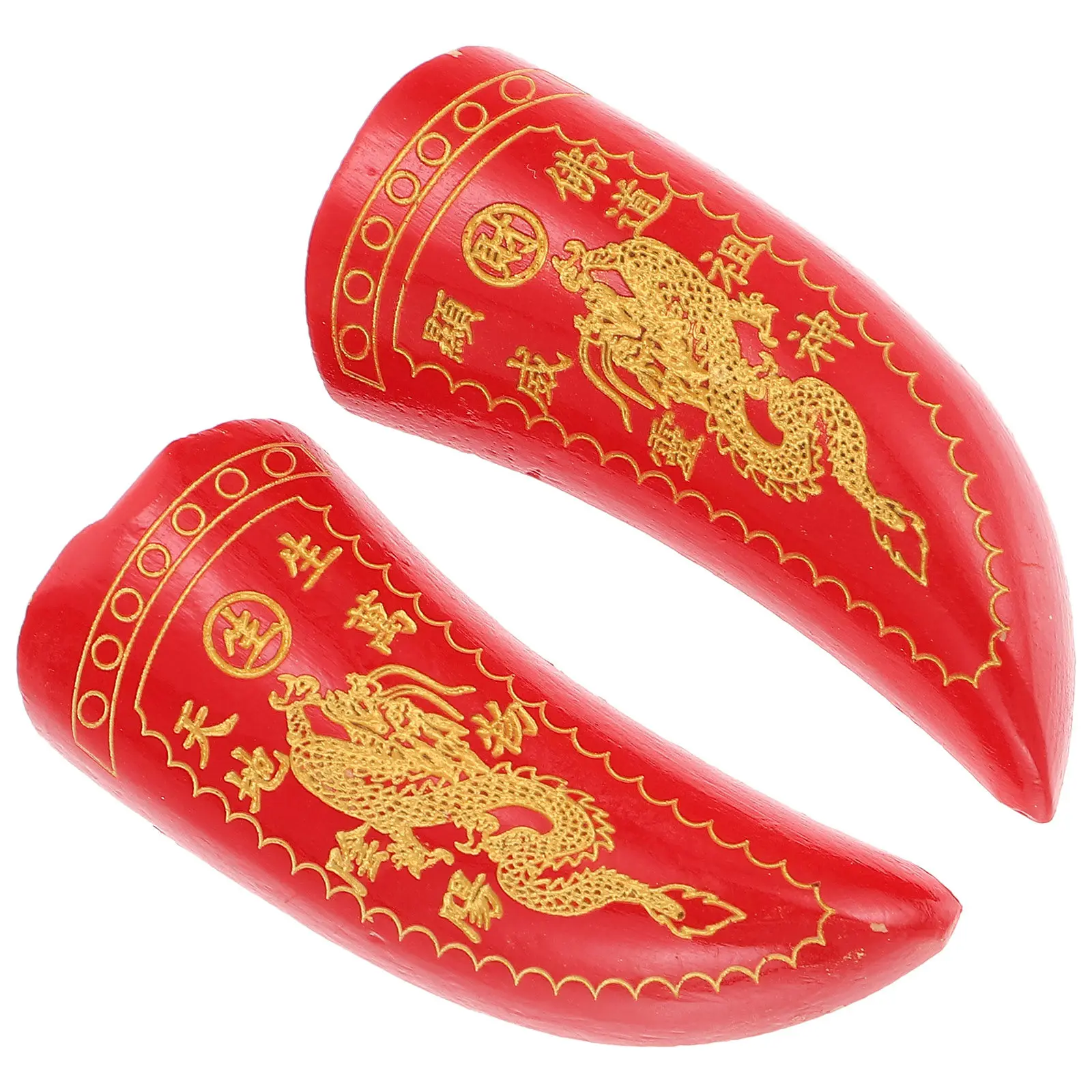 1Pair Yang Holy Divination Cups Premium Wooden Taoist Carved Yin Yang Divination Tool Squatter Temple