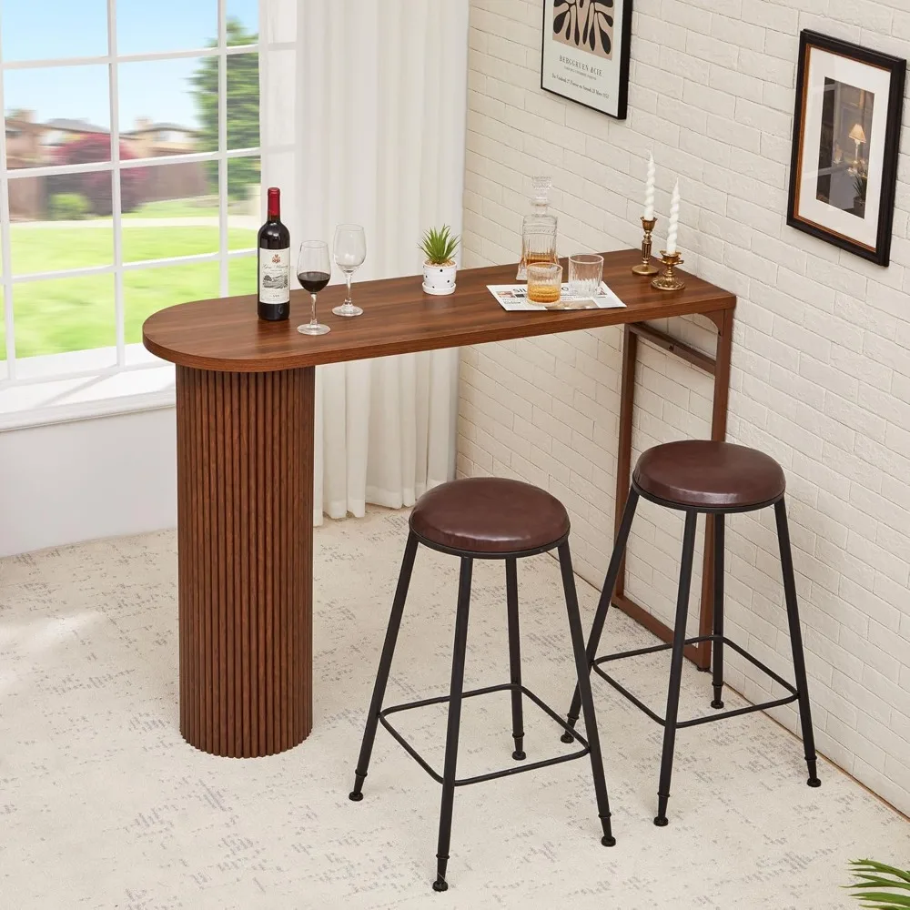 

55-inch Long Bar Table, High-legged Kitchen/breakfast Bar Table, Modern Bar Table