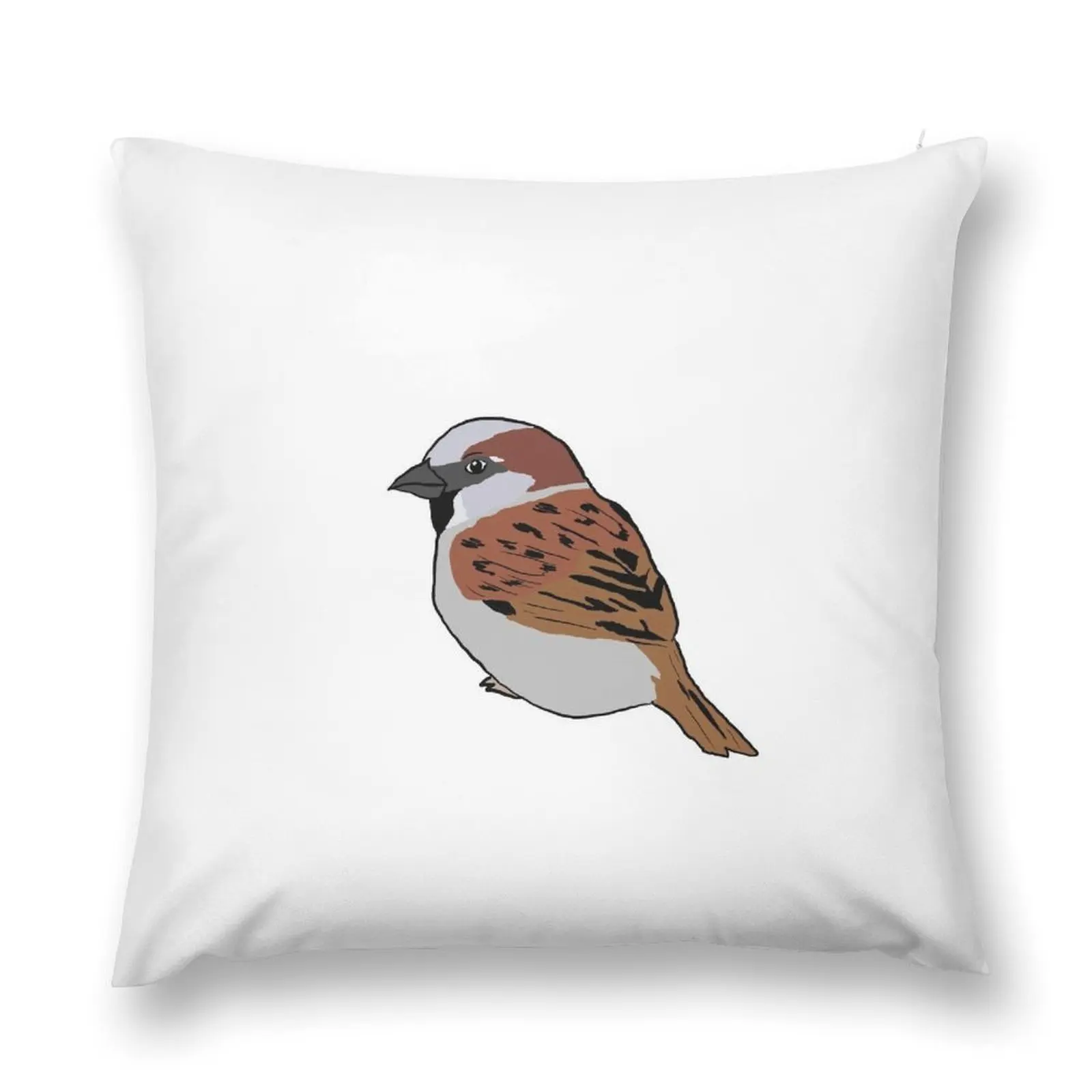 

Male House Sparrow 1 Throw Pillow Pillowcase Cushion Sofa Cushions Cover Custom Cushion Photo Pillows Aesthetic pillow