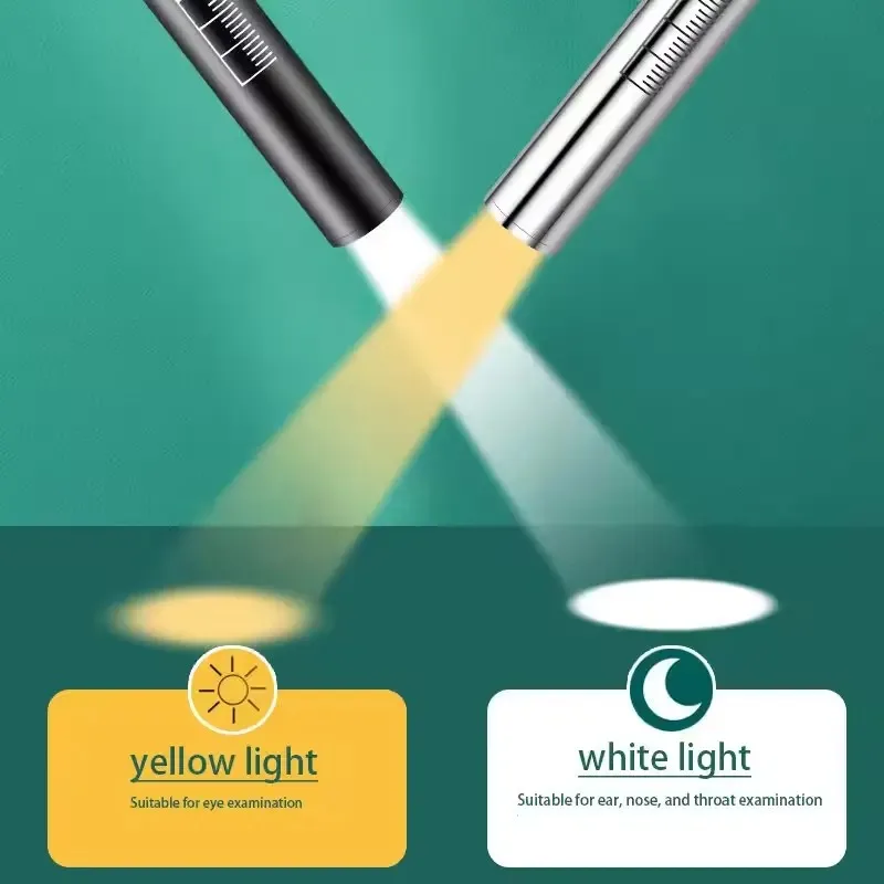 Rechargeable Medical Handy Pen Light Mini Nursing Flashlight LED Torch Lamp With Stainless Steel Clip Pocket Led Flashlight image 3