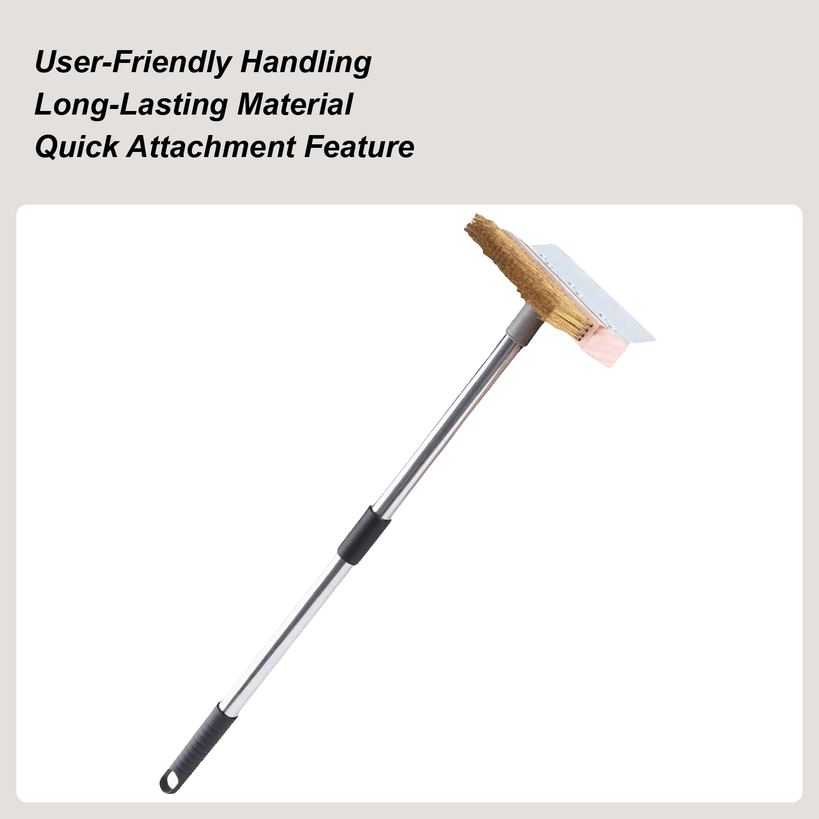 

Щетка для камня для пиццы и скребок, щетка для барбекю для уличного гриля, инструмент для чистки уличного гриля с нескользящей ручкой для духовки для пиццы