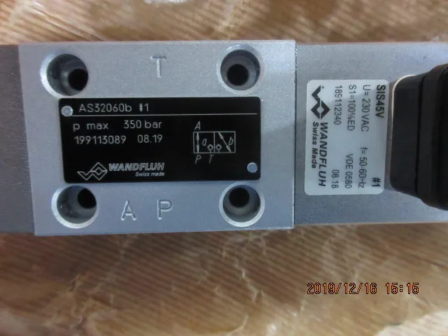 Wandfluh magneetventielen AS32060b-G24, AS32060b-R230