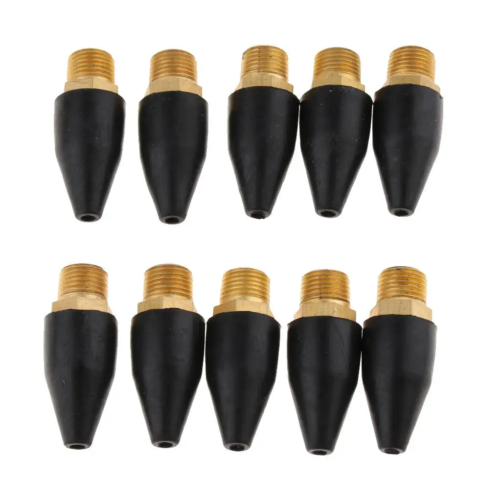 Rubber / Brass Tip for Air Blow Guns 1/8 Inch NPT Male -(Pack Of 10pcs)