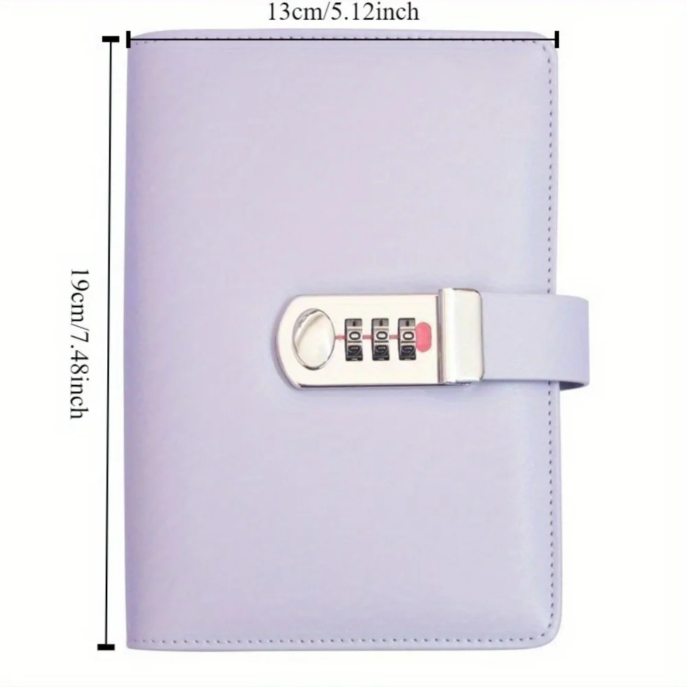 1pc Leather Envelope Binder with Password Lock and Panda Doodle Stickers - Budgeting Planner Organizer with Inner Pages, Colorfu