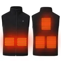 Winter USB Electric Heating Warm Vest Fleece Smart Men Women Heated Jacket Fever Recharge Ski Fishing Hunt Heating Graphene Coat