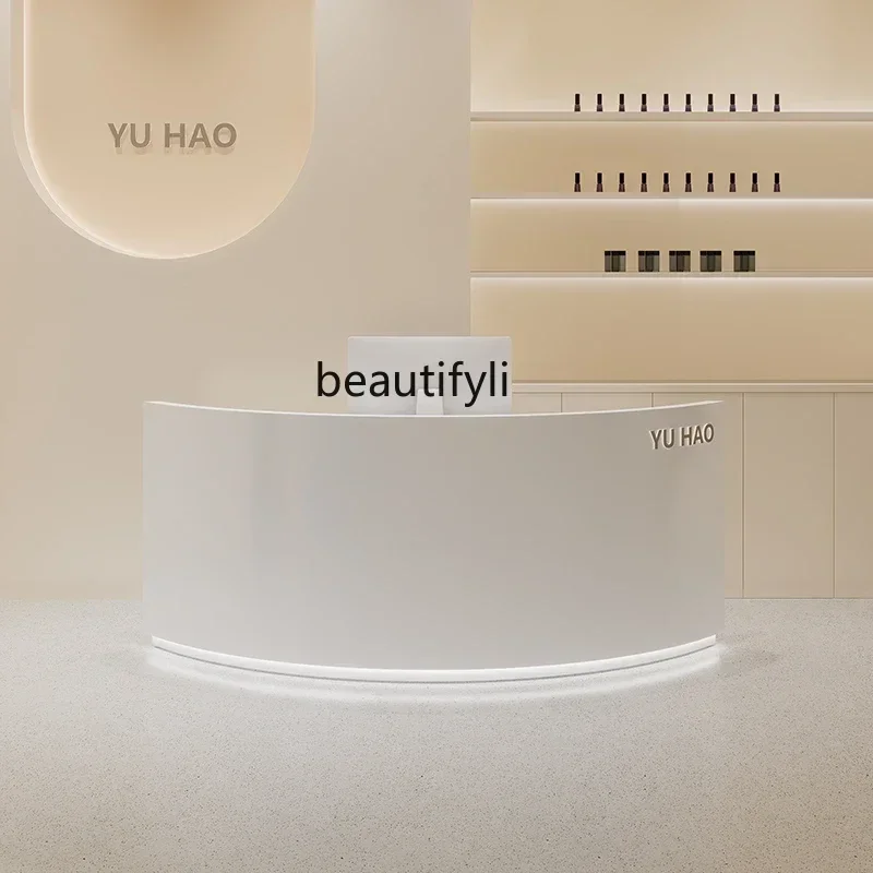 Semi-Circular Clothing Store Cashier Training Institution Stomatological Hospital Reception Desk Beauty Salon Bar Counter