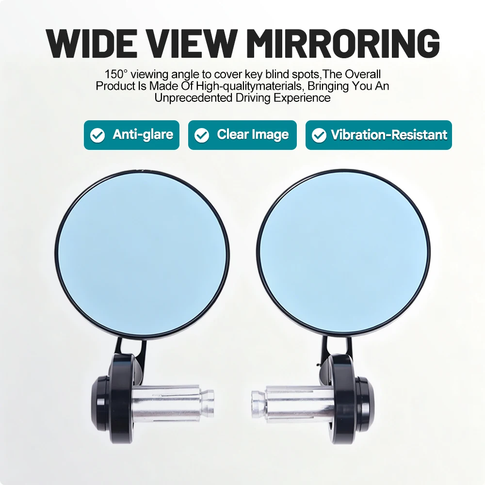 Retro handlebar end mirror/rearview mirror for Royal Enfield Bullet/Meteor/Classic 350 500 Interceptor Motorcycle Bar End Mirror