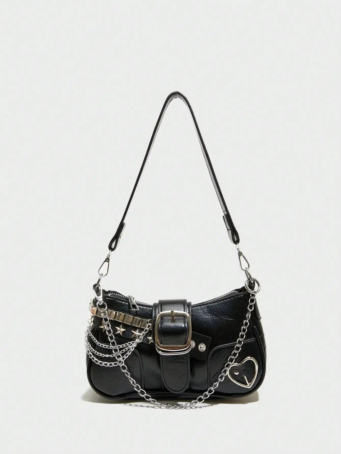 

Y2k Spice Girl Star Pattern Shoulder Bag – Classic Joker Metal Chain Underarm Bag