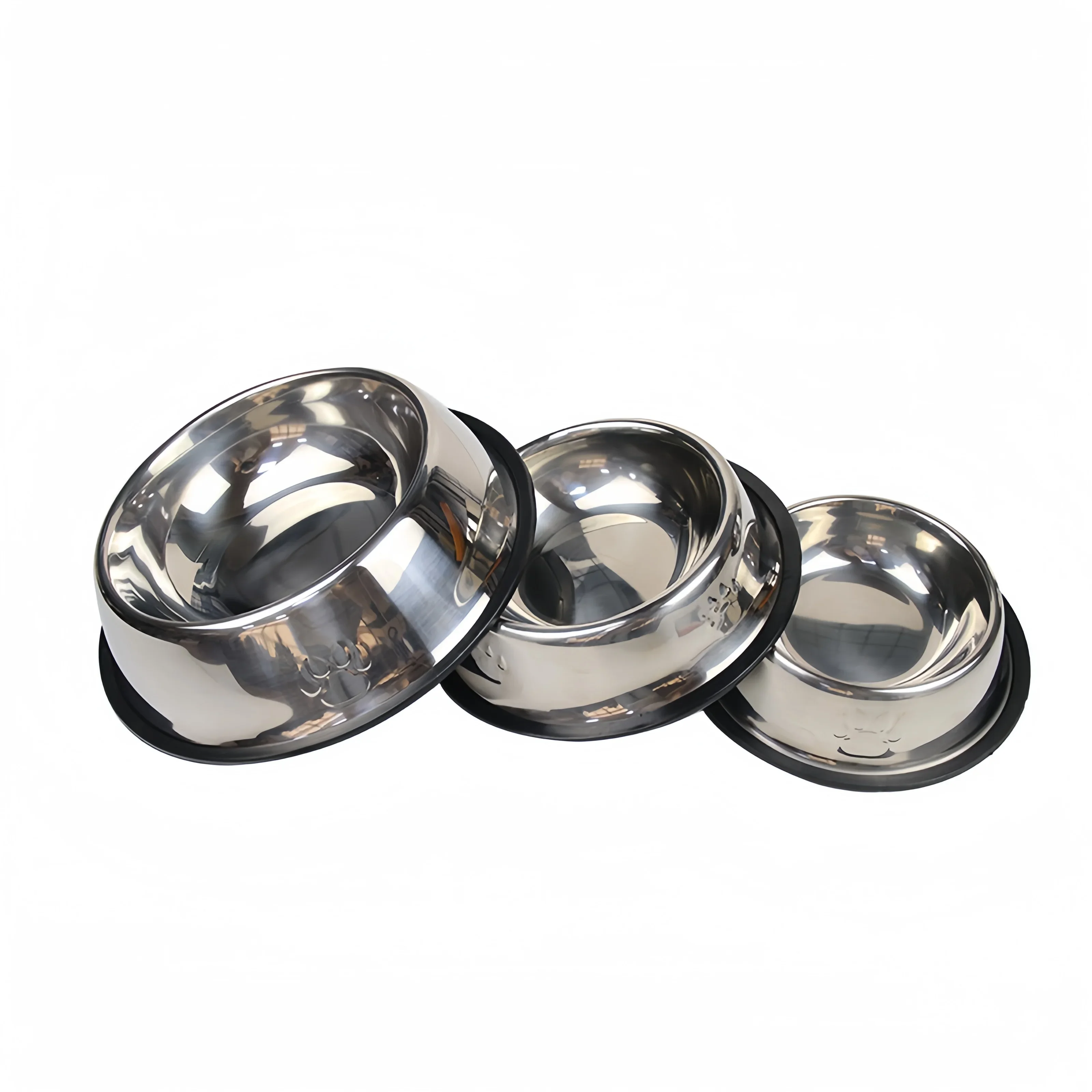 

Pet Dog Cat Stainless Steel Bowl Pet Feeding Bowl Cat and Dog Drinking Bowl Metal Feeder Bowl Durable Easy To Clean 6 Sizes Cats