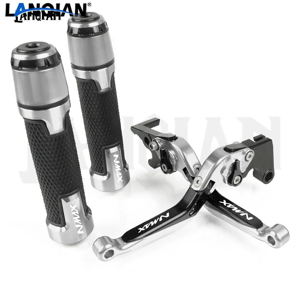 

For Yamaha NMAX 125 NMAX 155 Motorcycle CNC Extendable Brake Clutch Lever & 7/8 22MM Handlebar Grips N-MAX 125 155 Accessories