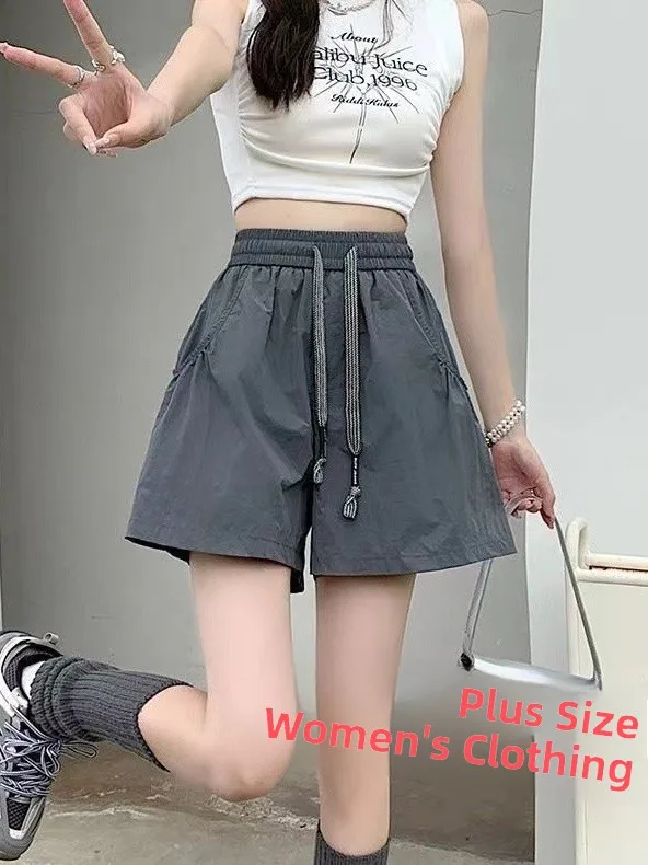 

Large Size Qui Dry Sport orts Women Summer Loose A-Line Wide Leg Base Layer Pants Small Size Leg Lengthening Big Size Pants