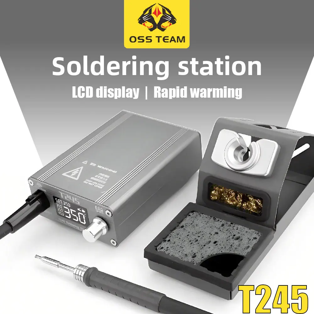 OSS T245 Smart Soldering Station Digital Welding Equipment Solder Machine for Electronic Mobile Phone PCB Repair Tools C245 Tip