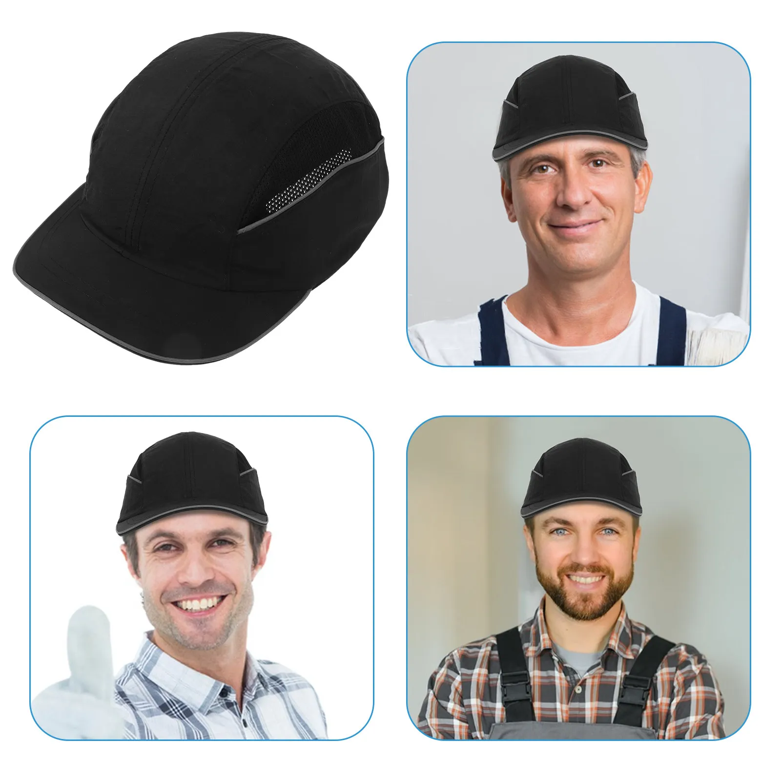 

Антистатическая огнестойкая защитная каска-бейсболка с дышащей комфортной подкладкой, ударопрочная защитная кепка для промышленного использования