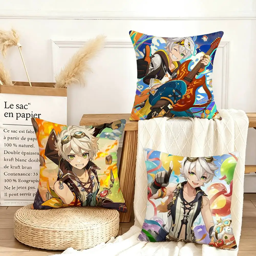 

Bennett Genshin Impact Various Sizes Square Pillow Case For Car Home Bedchamber Decor