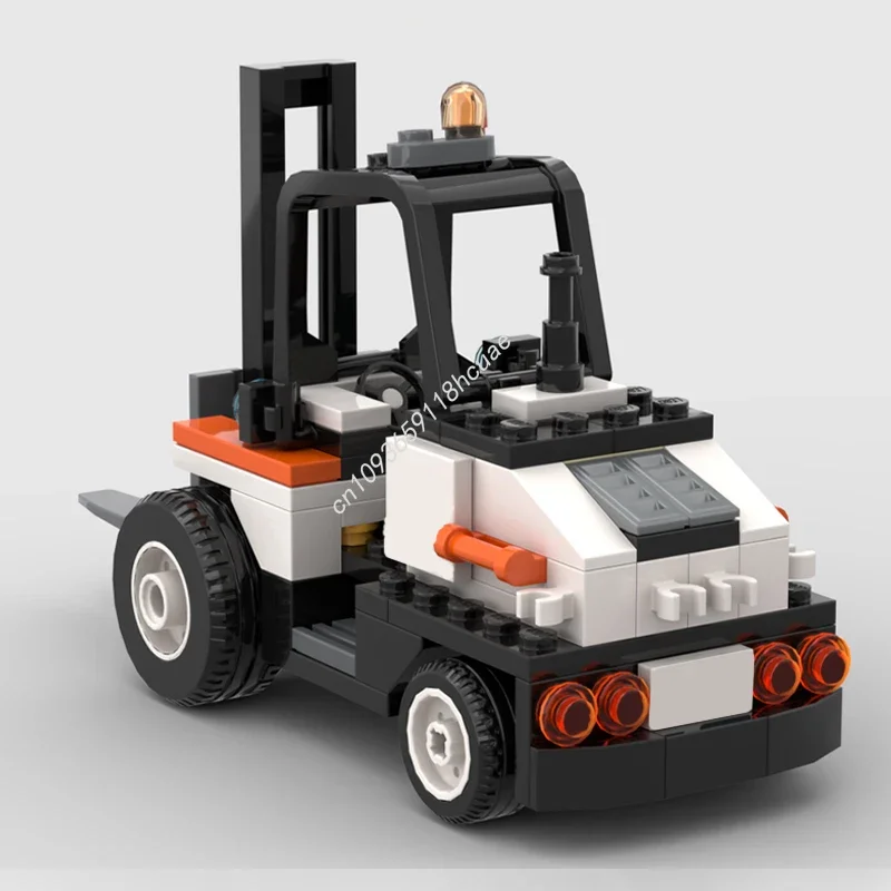 118개 MOC 시티 스페이스 포크리프트 모델 블록 교육용 모듈형 DIY 장난감 조립 크리스마스 선물