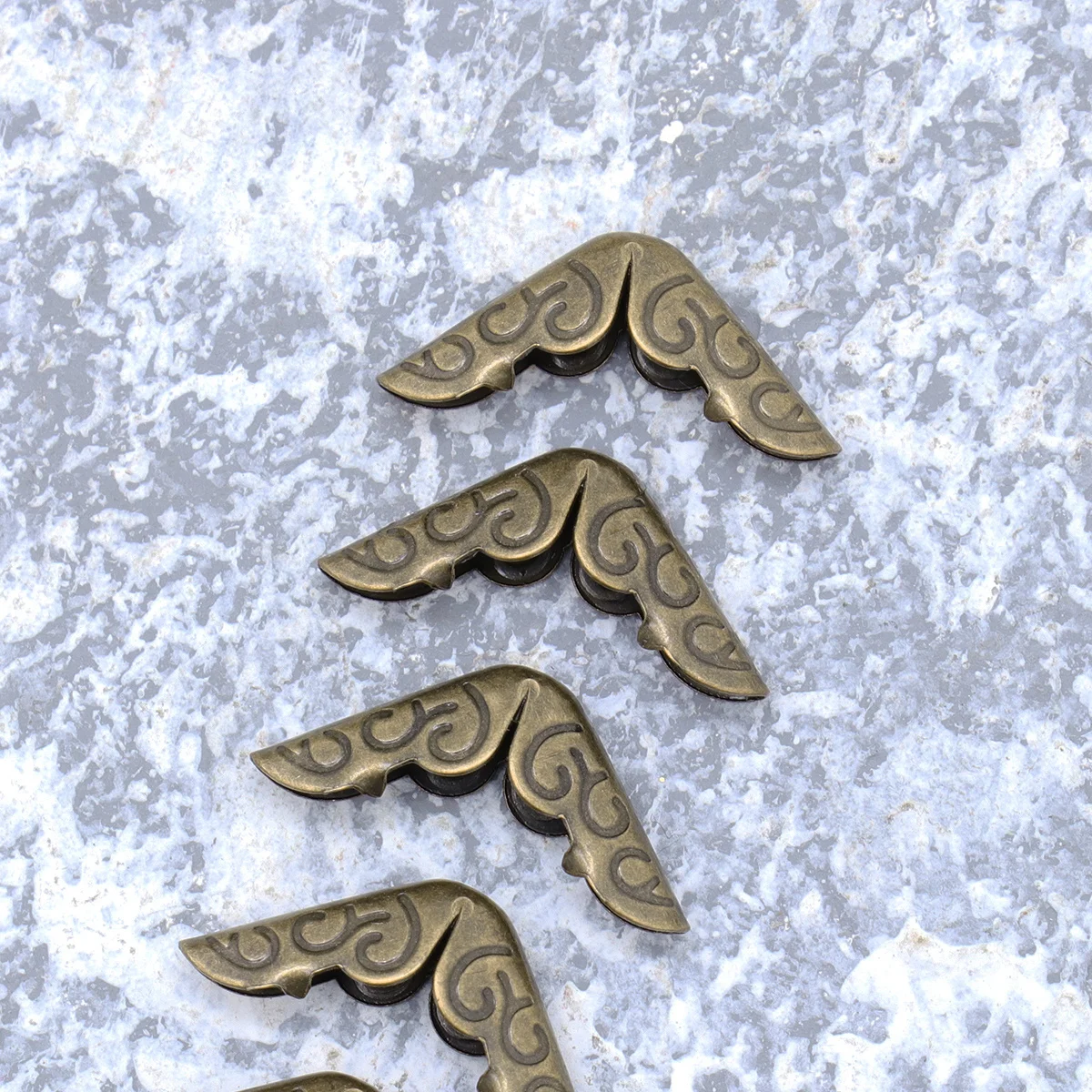 50pcs Metal Corner Protectors Brass Book Scrapbooking Accessories Notebook File Album Menu Protector Bronze Tone Hard