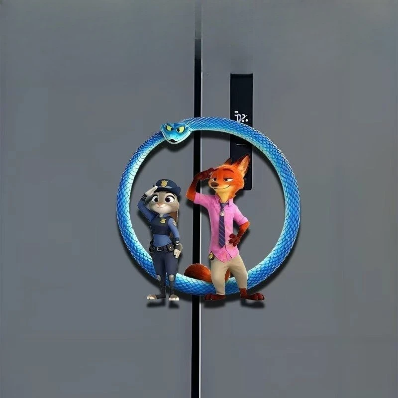Disney Zootopia Series Merchandise Nick Wilde Judy Hopps Acryl Magnet Cartoon Kreativer personalisierter Kühlschrankmagnet Geschenk
